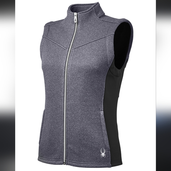 Spyder Gray Zip-Up fleece vest - Picture 3 of 14